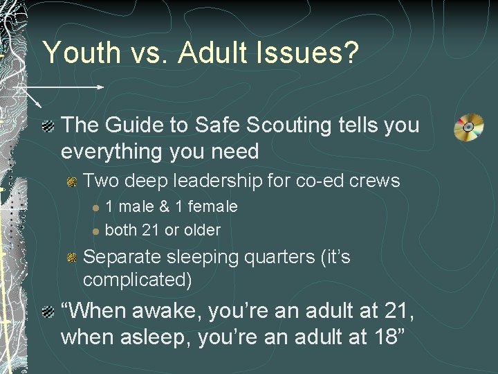 Youth vs. Adult Issues? The Guide to Safe Scouting tells you everything you need Youth vs. Adult Issues? The Guide to Safe Scouting tells you everything you need