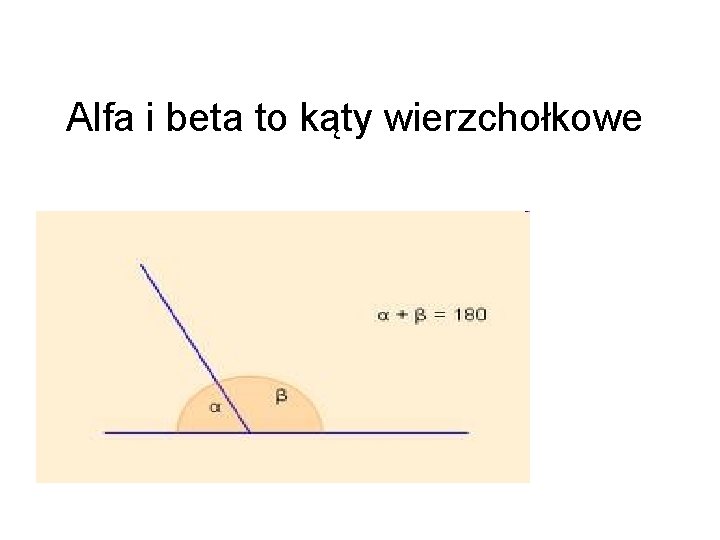 Alfa i beta to kąty wierzchołkowe 