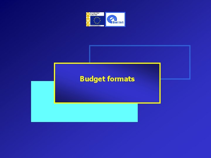 Budget formats 