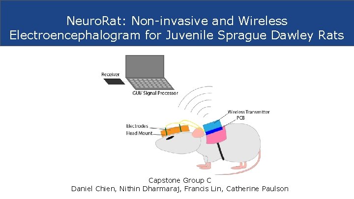 Neuro. Rat: Non-invasive and Wireless Electroencephalogram for Juvenile Sprague Dawley Rats Capstone Group C