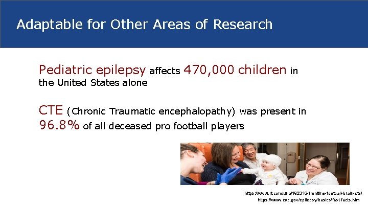 Adaptable for Other Areas of Research Pediatric epilepsy affects 470, 000 children in the