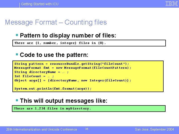 Getting Started with ICU Message Format – Counting files § Pattern to display number