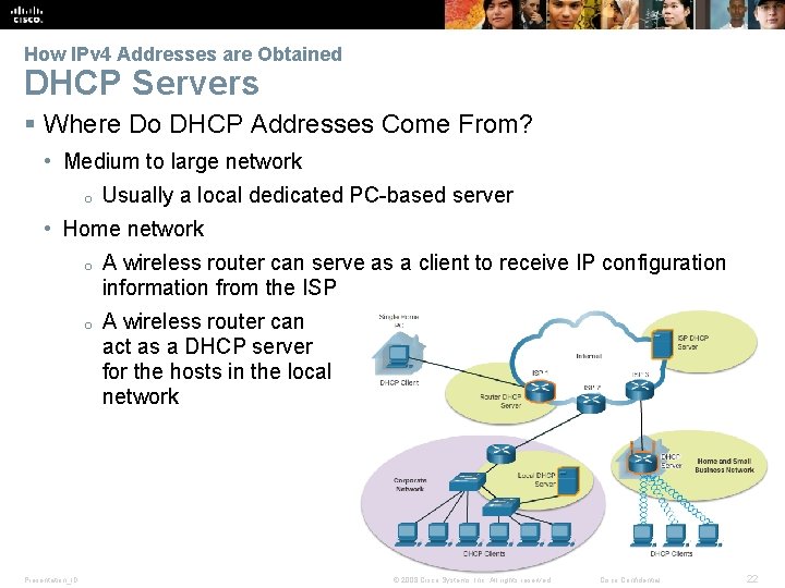 How IPv 4 Addresses are Obtained DHCP Servers § Where Do DHCP Addresses Come