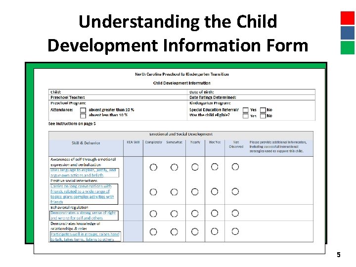 Understanding the Child Development Information Form 5 