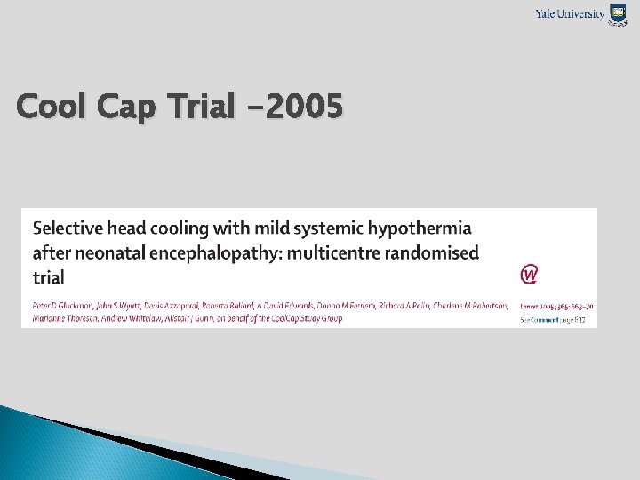 Cool Cap Trial -2005 