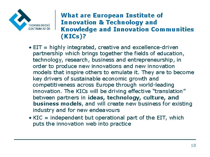 What are European Institute of Innovation & Technology and Knowledge and Innovation Communities (KICs)?