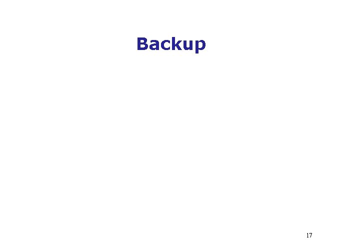 Backup 17 