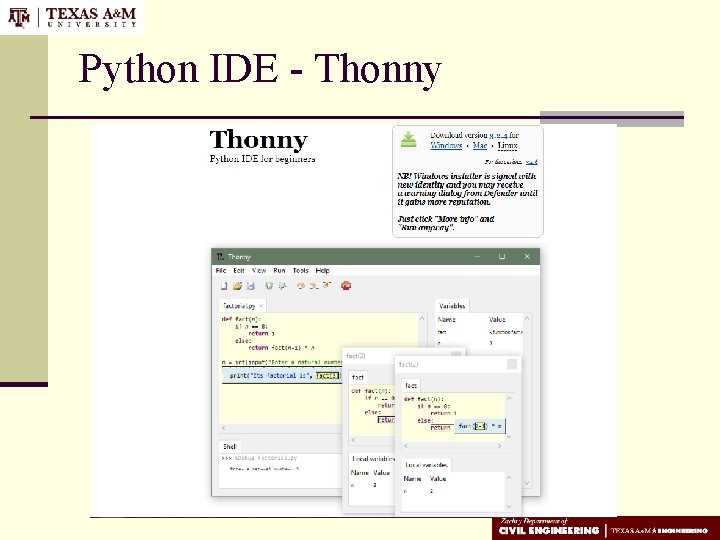 Python IDE - Thonny 