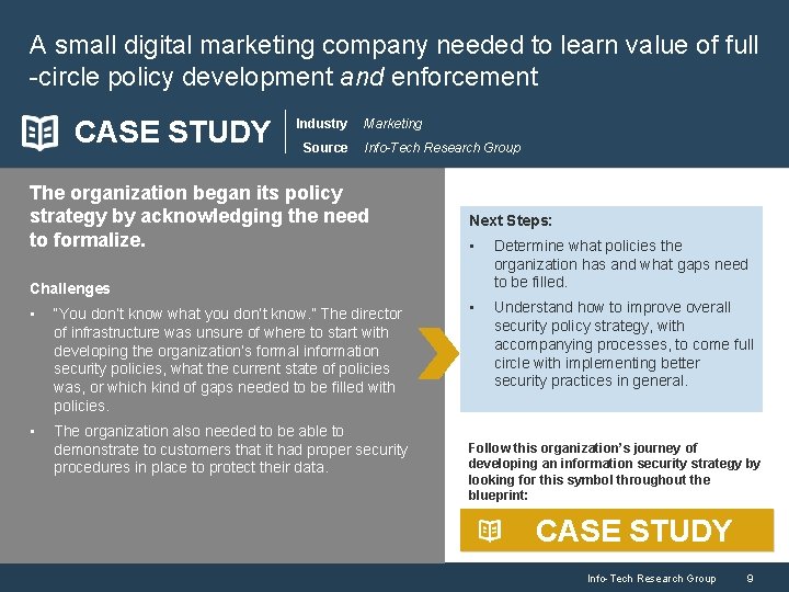 A small digital marketing company needed to learn value of full -circle policy development