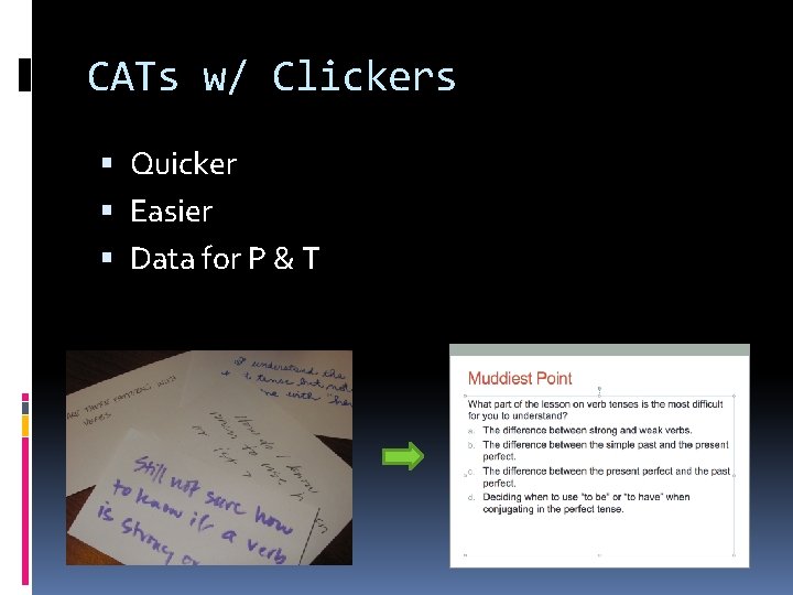 CATs w/ Clickers Quicker Easier Data for P & T 