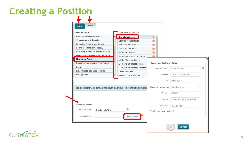 Creating a Position Dental Assistant 5 