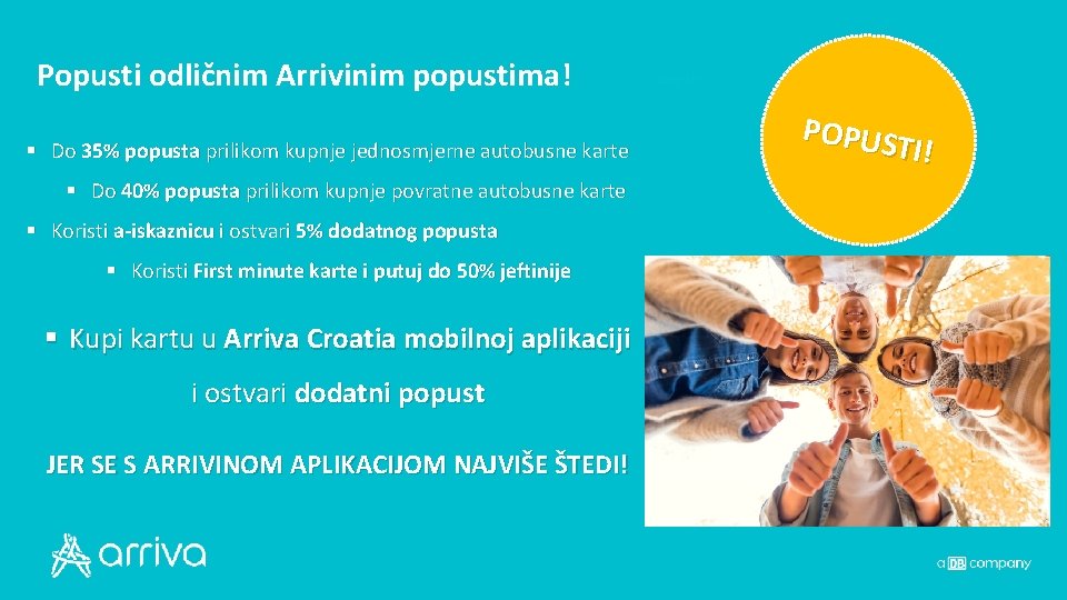 Popusti odličnim Arrivinim popustima! § Do 35% popusta prilikom kupnje jednosmjerne autobusne karte §