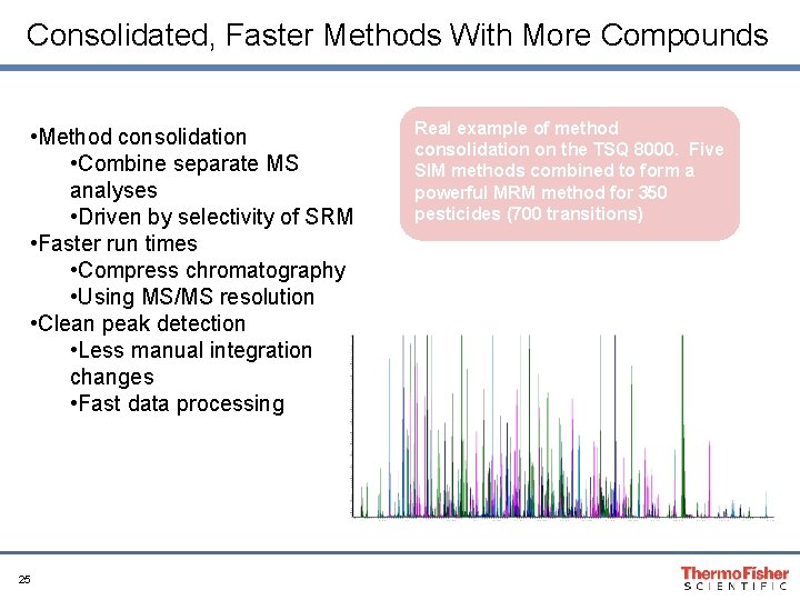 Consolidated, Faster Methods With More Compounds • Method consolidation • Combine separate MS analyses