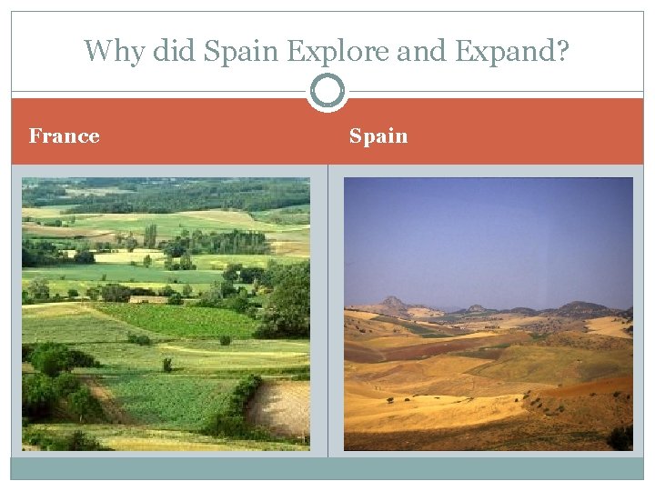 Why did Spain Explore and Expand? France Spain 