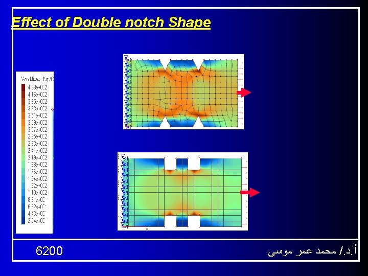 Effect of Double notch Shape 6200 ﻣﺤﻤﺪ ﻋﻤﺮ ﻣﻮﺳﻰ /. ﺩ. ﺃ 