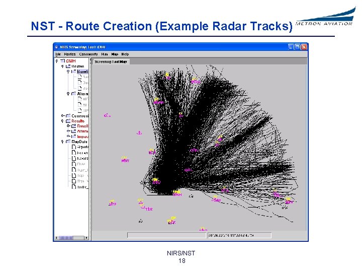 NST - Route Creation (Example Radar Tracks) NIRS/NST 18 
