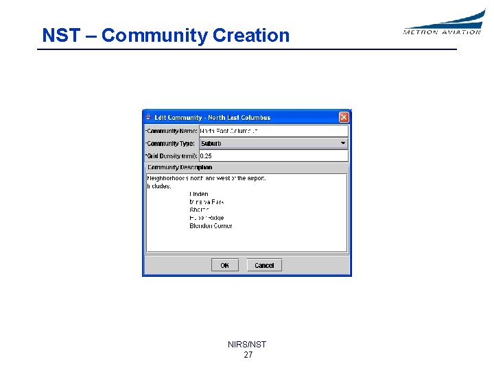 NST – Community Creation NIRS/NST 27 