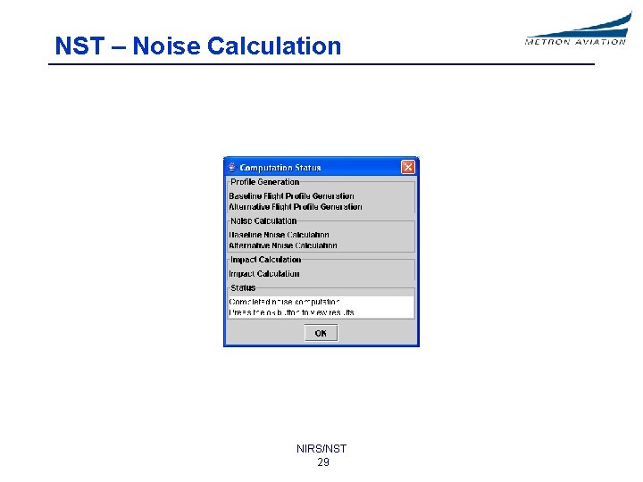 NST – Noise Calculation NIRS/NST 29 