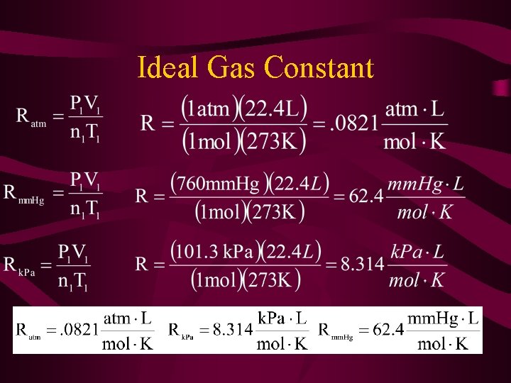 Ideal Gas Constant 