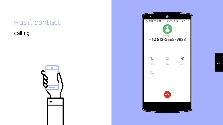 Hasil contact calling Place your screenshot here 31 