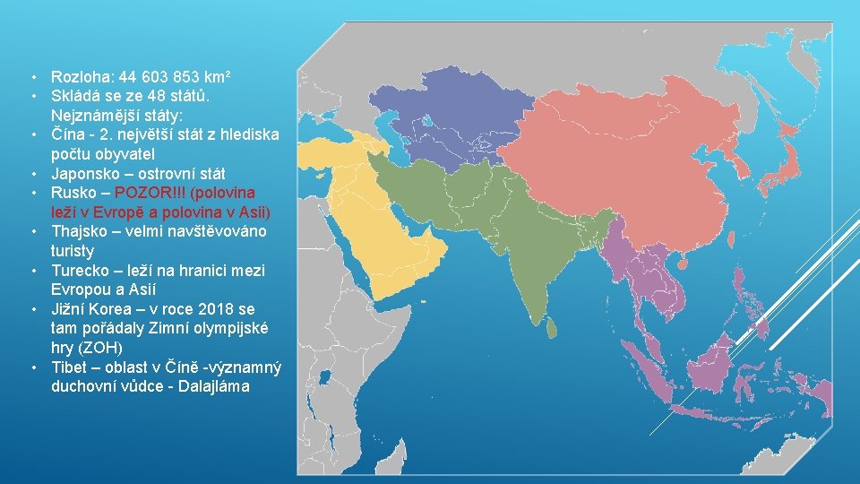  • Rozloha: 44 603 853 km² • Skládá se ze 48 států. Nejznámější