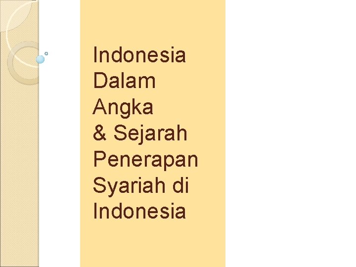 Indonesia Dalam Angka & Sejarah Penerapan Syariah di Indonesia 
