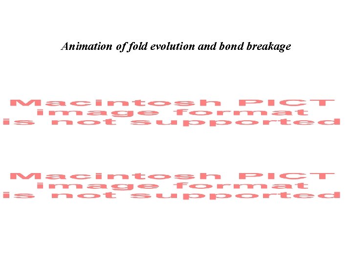 Animation of fold evolution and bond breakage 