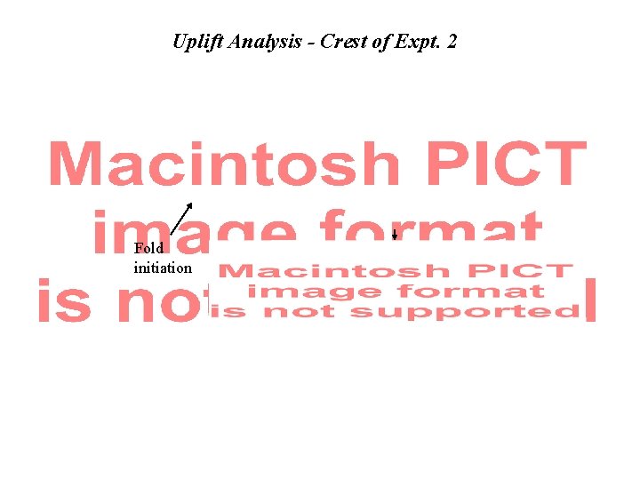 Uplift Analysis - Crest of Expt. 2 Fold initiation 