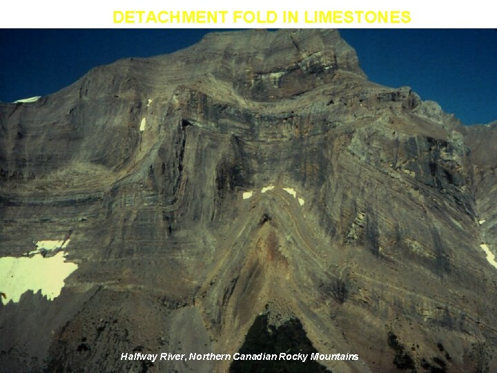 DETACHMENT FOLD IN LIMESTONES Halfway River, Northern Canadian Rocky Mountains 