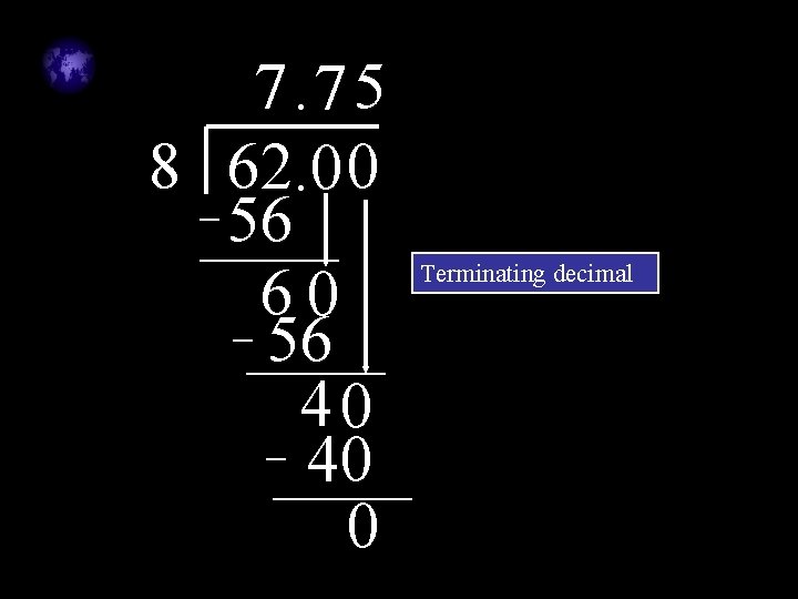 7. 7 5 8 62. 0 0 56 60 56 40 40 0 Terminating 7. 7 5 8 62. 0 0 56 60 56 40 40 0 Terminating