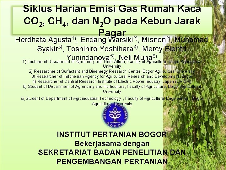 Siklus Harian Emisi Gas Rumah Kaca CO 2, CH 4, dan N 2 O