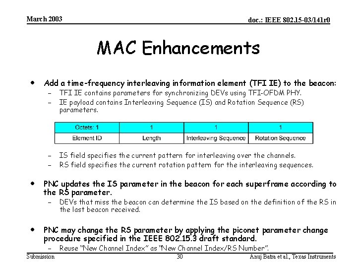 March 2003 doc. : IEEE 802. 15 -03/141 r 0 MAC Enhancements · Add