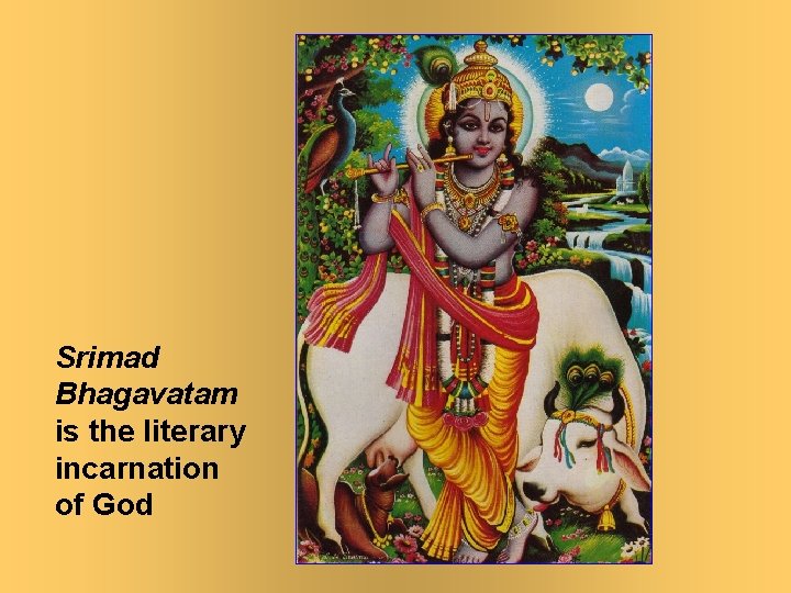 Srimad Bhagavatam is the literary incarnation of God 