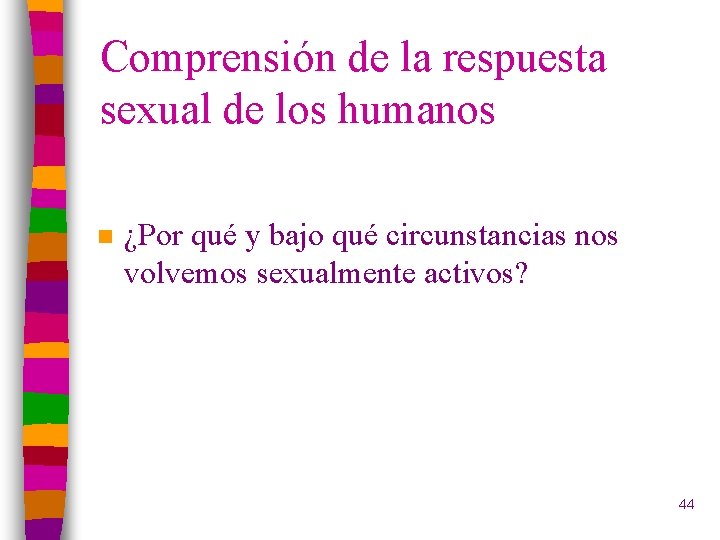 Comprensión de la respuesta sexual de los humanos n ¿Por qué y bajo qué