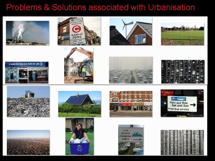 Problems & Solutions associated with Urbanisation 