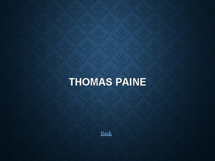 THOMAS PAINE Back 