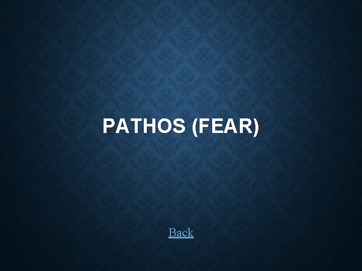 PATHOS (FEAR) Back 