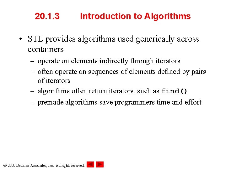 Chapter 20 Standard Template Library STL Outline 20