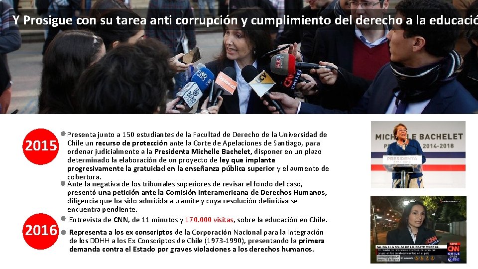Y Prosigue con su tarea anti corrupción y cumplimiento del derecho a la educació