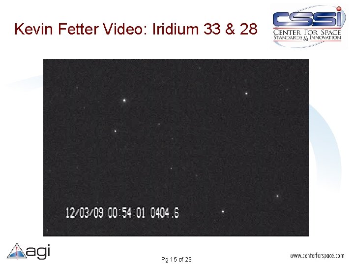Kevin Fetter Video: Iridium 33 & 28 Pg 15 of 29 