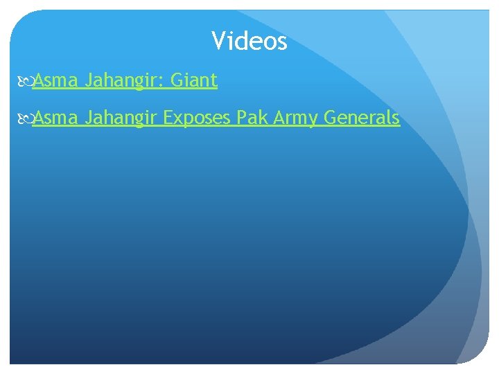 Videos Asma Jahangir: Giant Asma Jahangir Exposes Pak Army Generals 