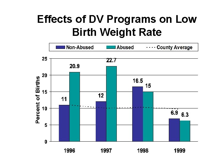 Effects of DV Programs on Low Birth Weight Rate 