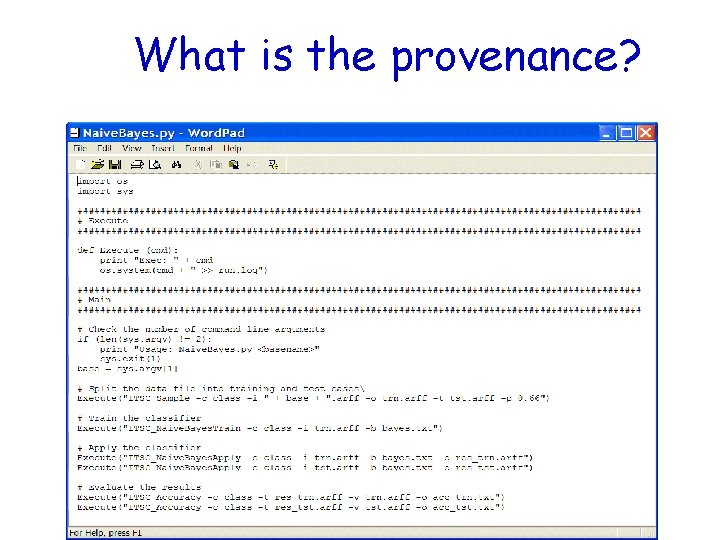 What is the provenance? 