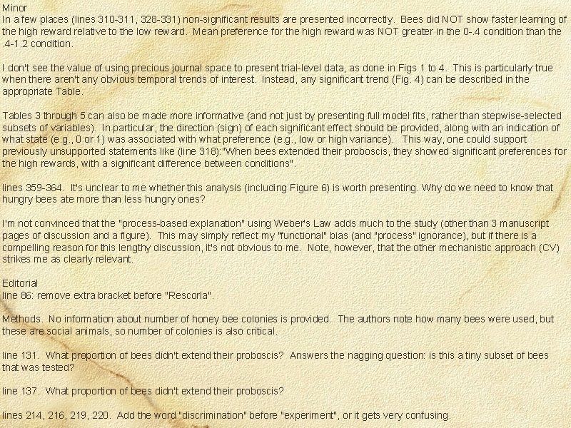 Minor In a few places (lines 310 -311, 328 -331) non-significant results are presented