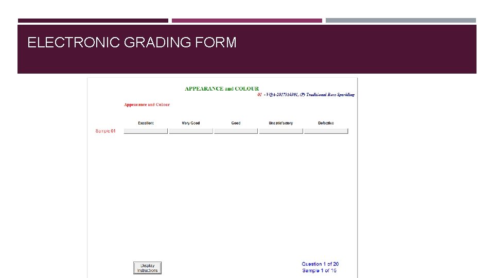 ELECTRONIC GRADING FORM 