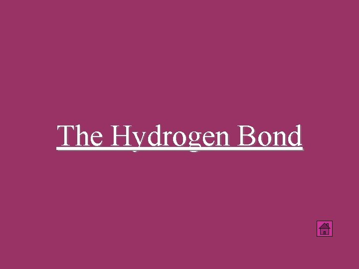 The Hydrogen Bond 