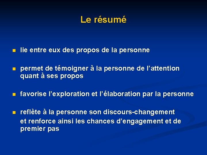 Le résumé n lie entre eux des propos de la personne n permet de Le résumé n lie entre eux des propos de la personne n permet de