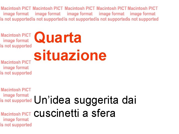 Quarta situazione Un’idea suggerita dai cuscinetti a sfera Quarta situazione Un’idea suggerita dai cuscinetti a sfera