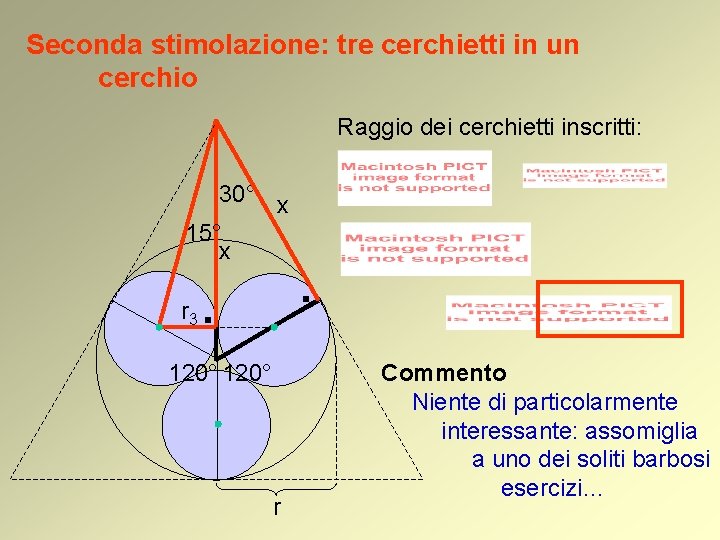 Seconda stimolazione: tre cerchietti in un cerchio Raggio dei cerchietti inscritti: 30° x 15° Seconda stimolazione: tre cerchietti in un cerchio Raggio dei cerchietti inscritti: 30° x 15°