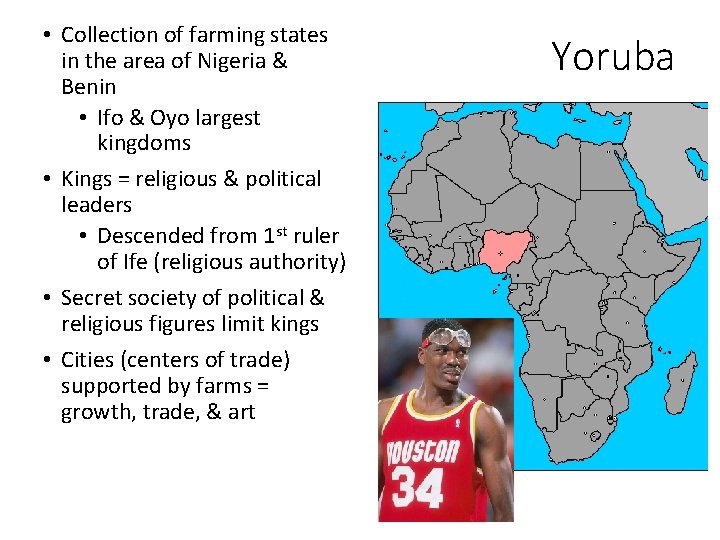  • Collection of farming states in the area of Nigeria & Benin •